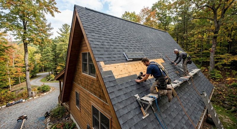 A Frame Roof Repair in Carbon County, PA