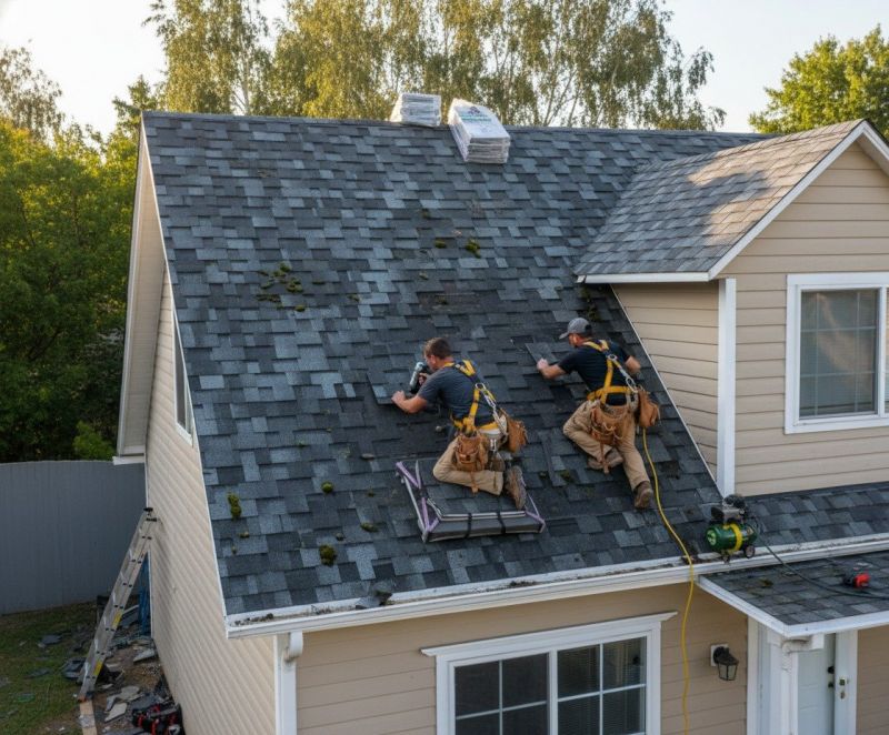 Our team working on Roofing Service projects in Carbon County, PA