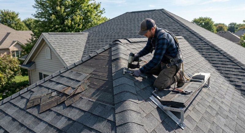 Hip Roof Shingle Repair in Carbon County, PA