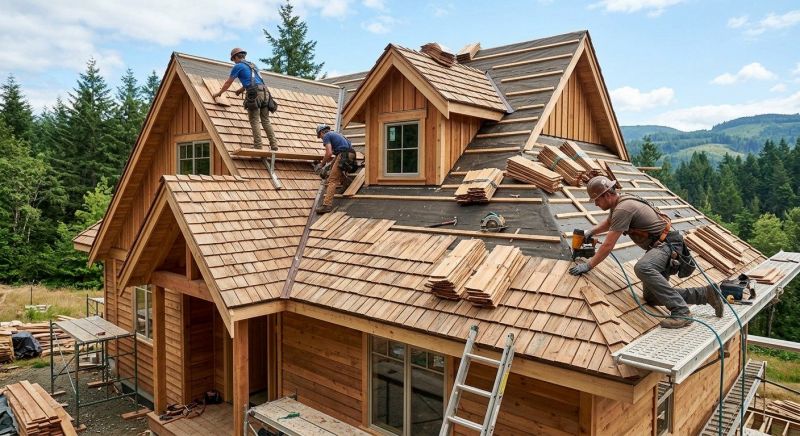 Natural Wood Roof Installation in Carbon County, PA