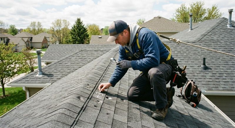 Roof Damage Inspection in Effort, PA