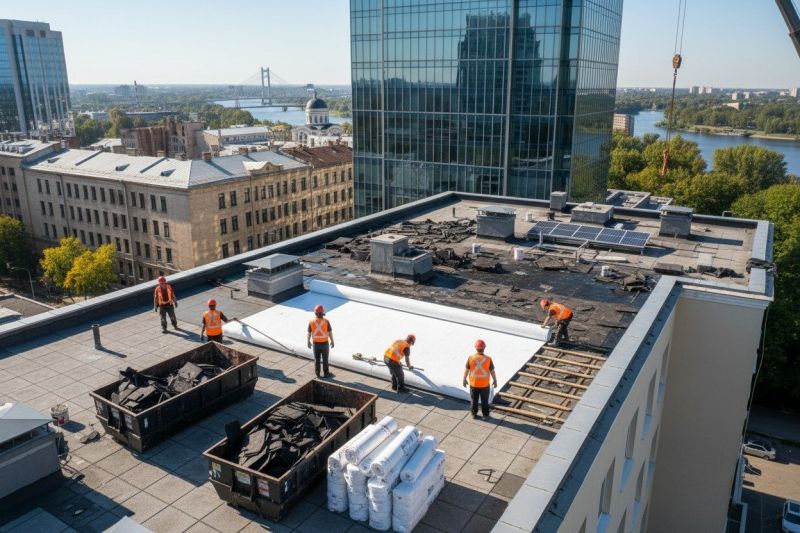 Single Ply Roof Replacement in Hazleton, PA