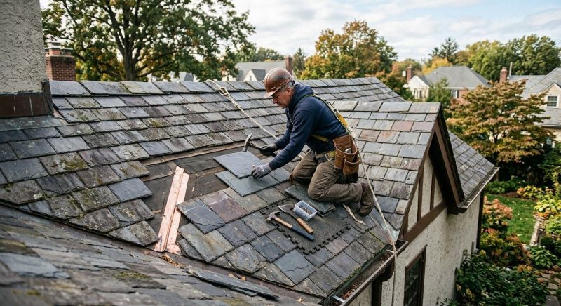Slate Roof Repair in Effort, PA