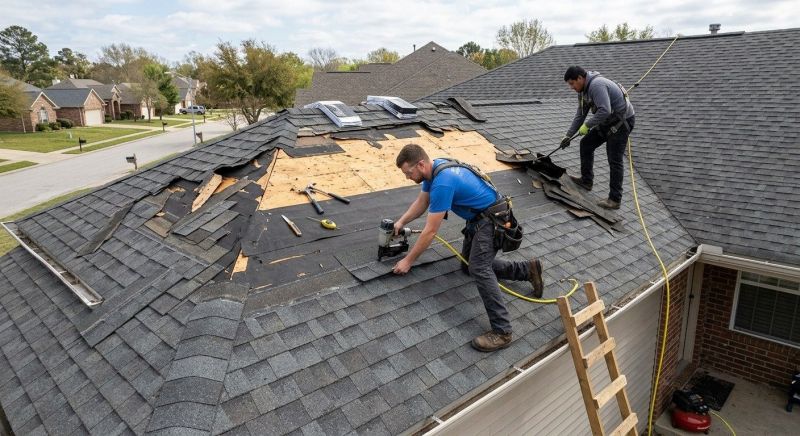 Storm Damage Roof Repair in Effort, PA