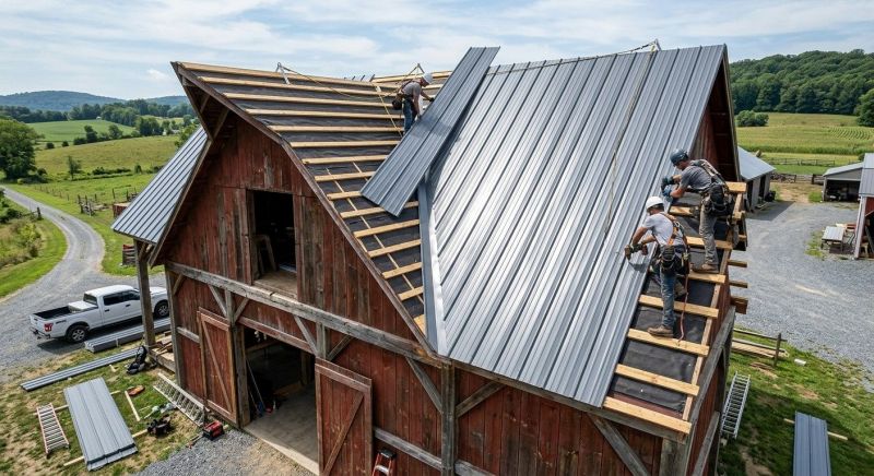 Barn Roof Installation